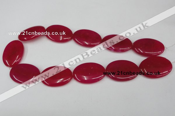 CCN555 15.5 inches 25*35mm oval candy jade beads wholesale