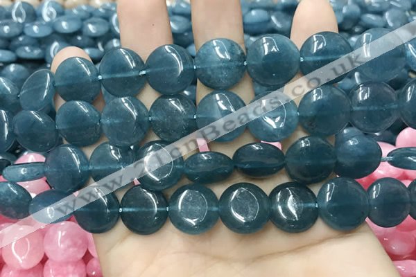 CCN5898 15 inches 15mm flat round candy jade beads Wholesale