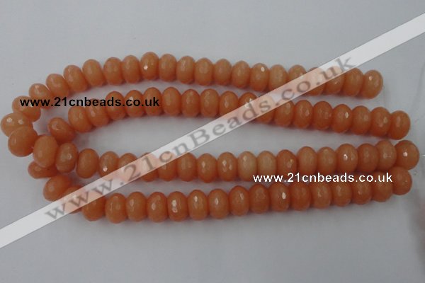 CCN917 15.5 inches 10*14mm faceted rondelle candy jade beads