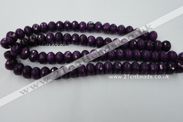 CCN922 15.5 inches 10*14mm faceted rondelle candy jade beads