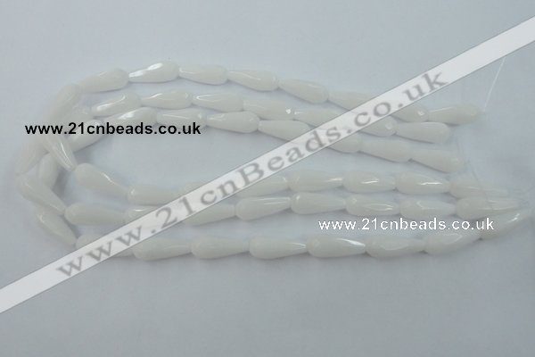 CCN973 15.5 inches 9*22mm faceted teardrop candy jade beads