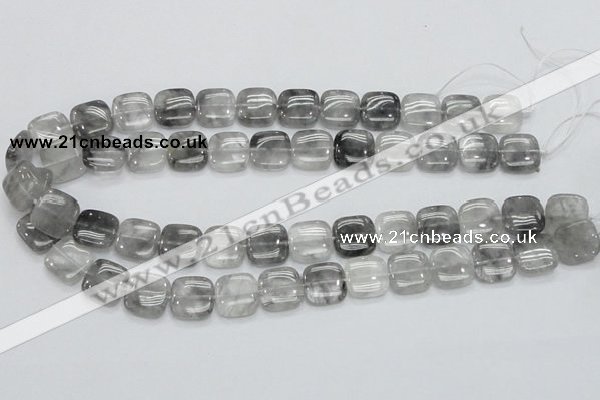 CCQ195 15.5 inches 15*15mm square cloudy quartz beads wholesale