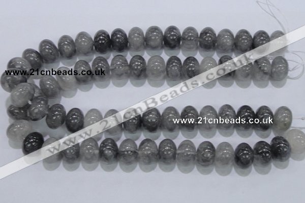 CCQ72 15.5 inches 13*18mm rondelle cloudy quartz beads wholesale