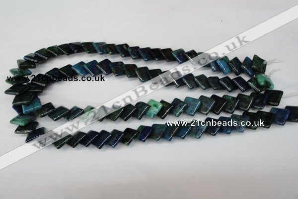 CCS88 15.5 inches 12*12mm diamond dyed chrysocolla gemstone beads