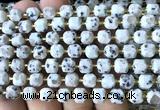 CCU1378 15 inches 6mm - 7mm faceted cube sesame jasper beads