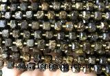 CCU1409 15 inches 6mm - 7mm faceted cube bronzite gemstone beads