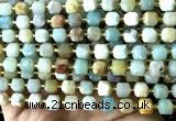 CCU1416 15 inches 6mm - 7mm faceted cube colorful amazonite beads