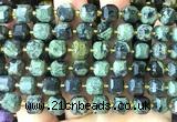 CCU1489 15 inches 8mm - 9mm faceted cube kambaba jasper beads