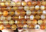 CCU1497 15 inches 8mm - 9mm faceted cube carnelian beads