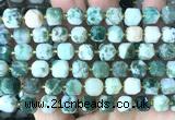 CCU1503 15 inches 8mm - 9mm faceted cube tree agate beads