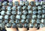 CCU1516 15 inches 8mm - 9mm faceted cube black labradorite beads