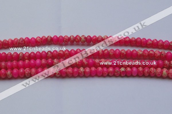 CDE2611 15.5 inches 10*14mm rondelle dyed sea sediment jasper beads