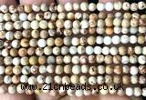 CDE3000 15 inches 4mm round sea sediment jasper beads wholesale