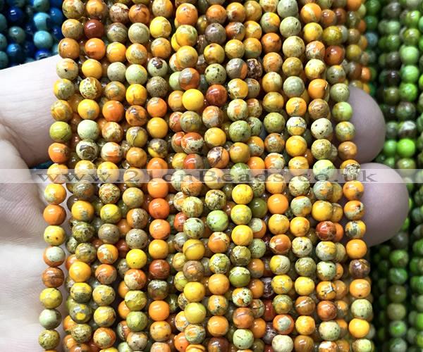 CDE3015 15 inches 4mm round sea sediment jasper beads wholesale