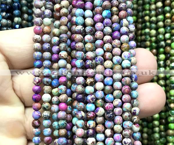 CDE3020 15 inches 4mm round sea sediment jasper beads wholesale