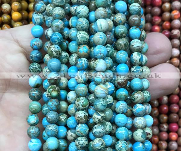 CDE3102 15 inches 6mm round sea sediment jasper beads wholesale