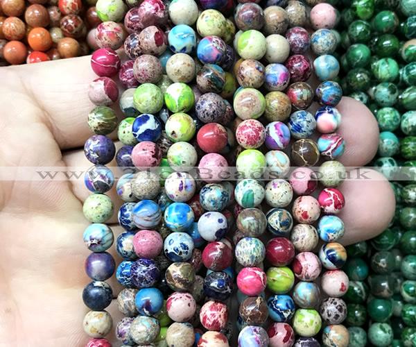 CDE3130 15 inches 6mm round sea sediment jasper beads wholesale