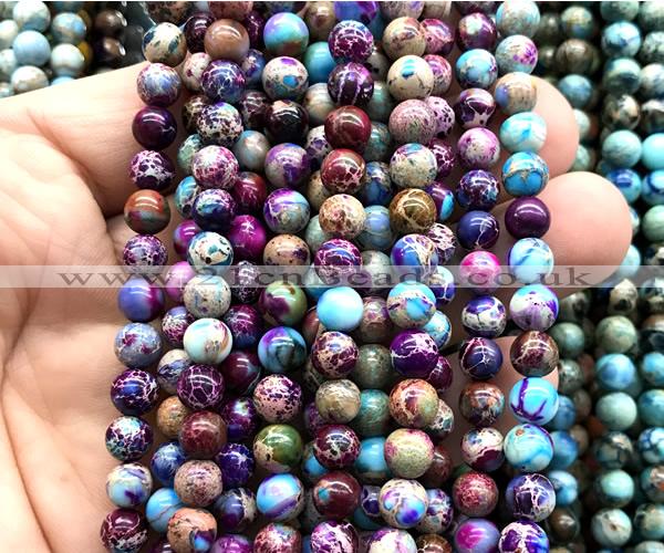 CDE3163 15 inches 6mm round sea sediment jasper beads wholesale