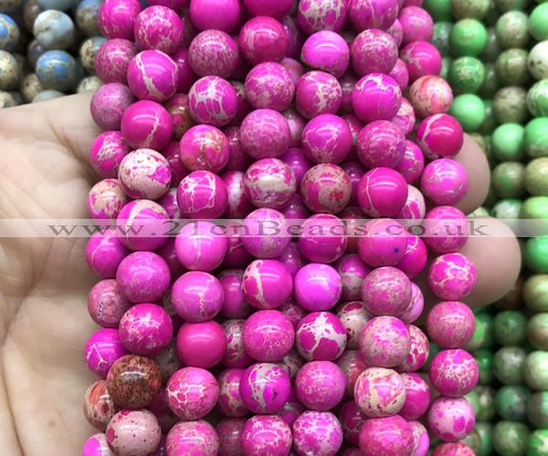 CDE3205 15 inches 8mm round sea sediment jasper beads wholesale