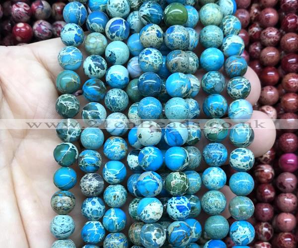 CDE3237 15 inches 8mm round sea sediment jasper beads wholesale