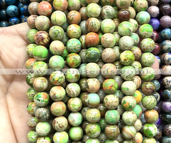 CDE3245 15 inches 8mm round sea sediment jasper beads wholesale