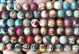 CDE3250 15 inches 8mm round sea sediment jasper beads wholesale