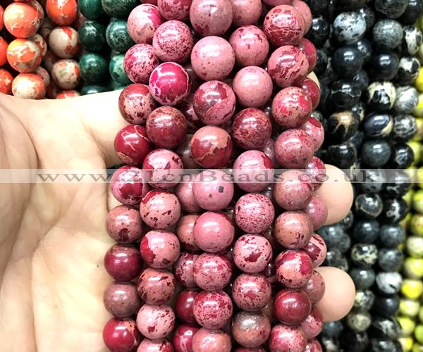 CDE3303 15 inches 10mm round sea sediment jasper beads wholesale