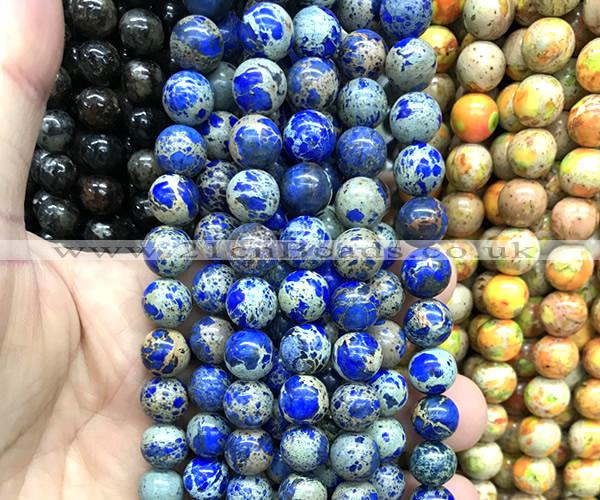 CDE3310 15 inches 10mm round sea sediment jasper beads wholesale