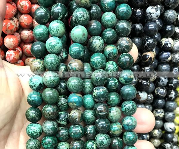 CDE3315 15 inches 10mm round sea sediment jasper beads wholesale