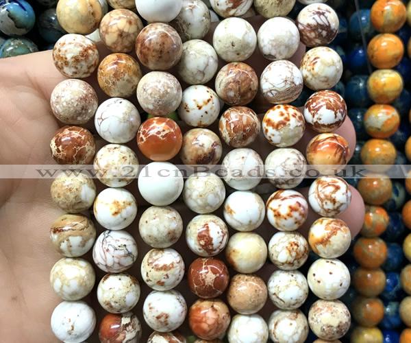 CDE3340 15 inches 10mm round sea sediment jasper beads wholesale