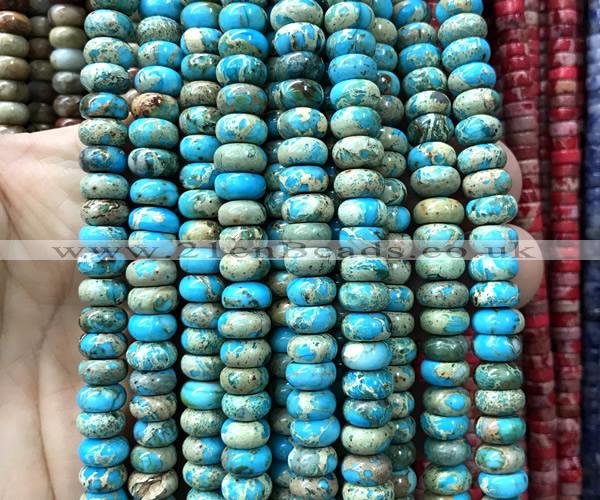 CDE3553 15 inches 5*8mm rondelle sea sediment jasper beads