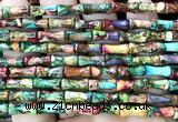 CDE3758 15 inches 5*12mm bamboo sea sediment jasper beads