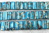 CDE3824 7.5 inches 10*20mm rectangle double drilled sea sediment jasper beads