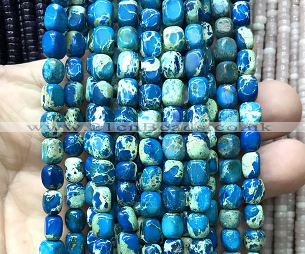 CDE3908 15 inches 5*7mm nuggets sea sediment jasper beads