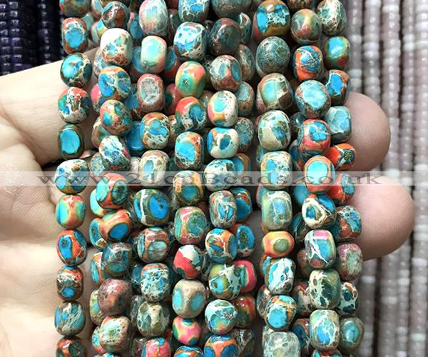 CDE3919 15 inches 5*7mm nuggets sea sediment jasper beads