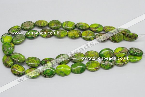 CDE93 15.5 inches 15*20mm oval dyed sea sediment jasper beads