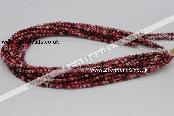 CDI01 16 inches 4mm round dyed imperial jasper beads wholesale