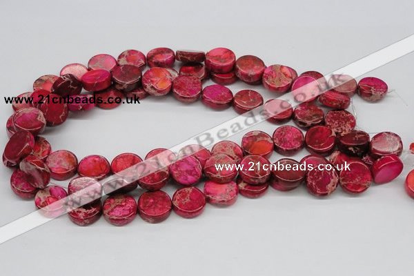 CDI17 16 inches 16mm coin dyed imperial jasper beads wholesale