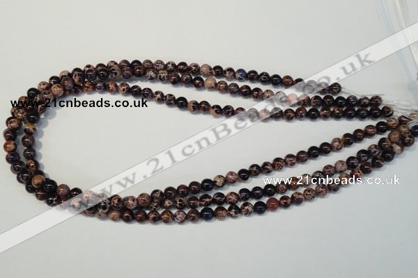 CDI361 15.5 inches 6mm round dyed imperial jasper beads