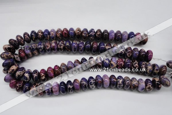 CDI374 15.5 inches 8*16mm rondelle dyed imperial jasper beads