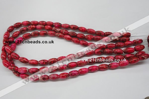 CDI605 15.5 inches 8*12mm rice dyed imperial jasper beads