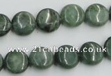 CDJ10 15.5 inches 12mm flat round Canadian jade beads wholesale