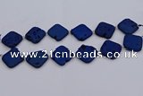 CDQ666 8 inches 25*25mm diamond druzy quartz beads wholesale