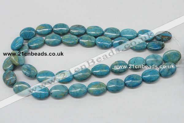 CDS04 16 inches 15*20mm oval dyed serpentine jasper beads wholesale