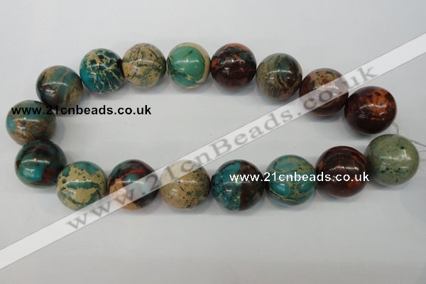 CDS29 15.5 inches 24mm round dyed serpentine jasper beads