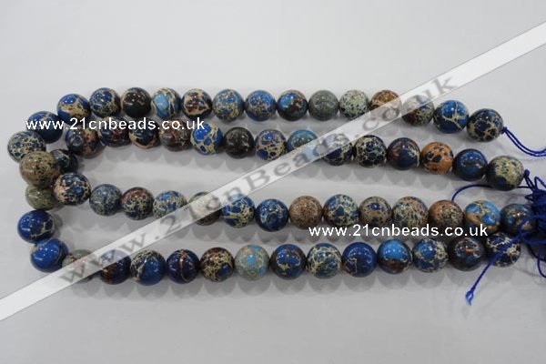 CDT815 15.5 inches 12mm round dyed aqua terra jasper beads wholesale