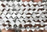 CFG1620 15 inches 8mm four leaf clover white howlite beads