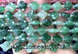 CFG1801 15 inches 12mm four leaf clover green strawberry quartz beads