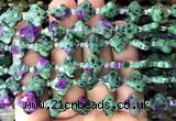 CFG1812 15 inches 12mm four leaf clover synthetic ruby zoisite beads