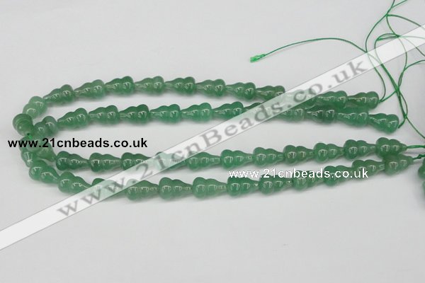 CFG66 15.5 inches 10*16mm carved calabash green aventurine beads